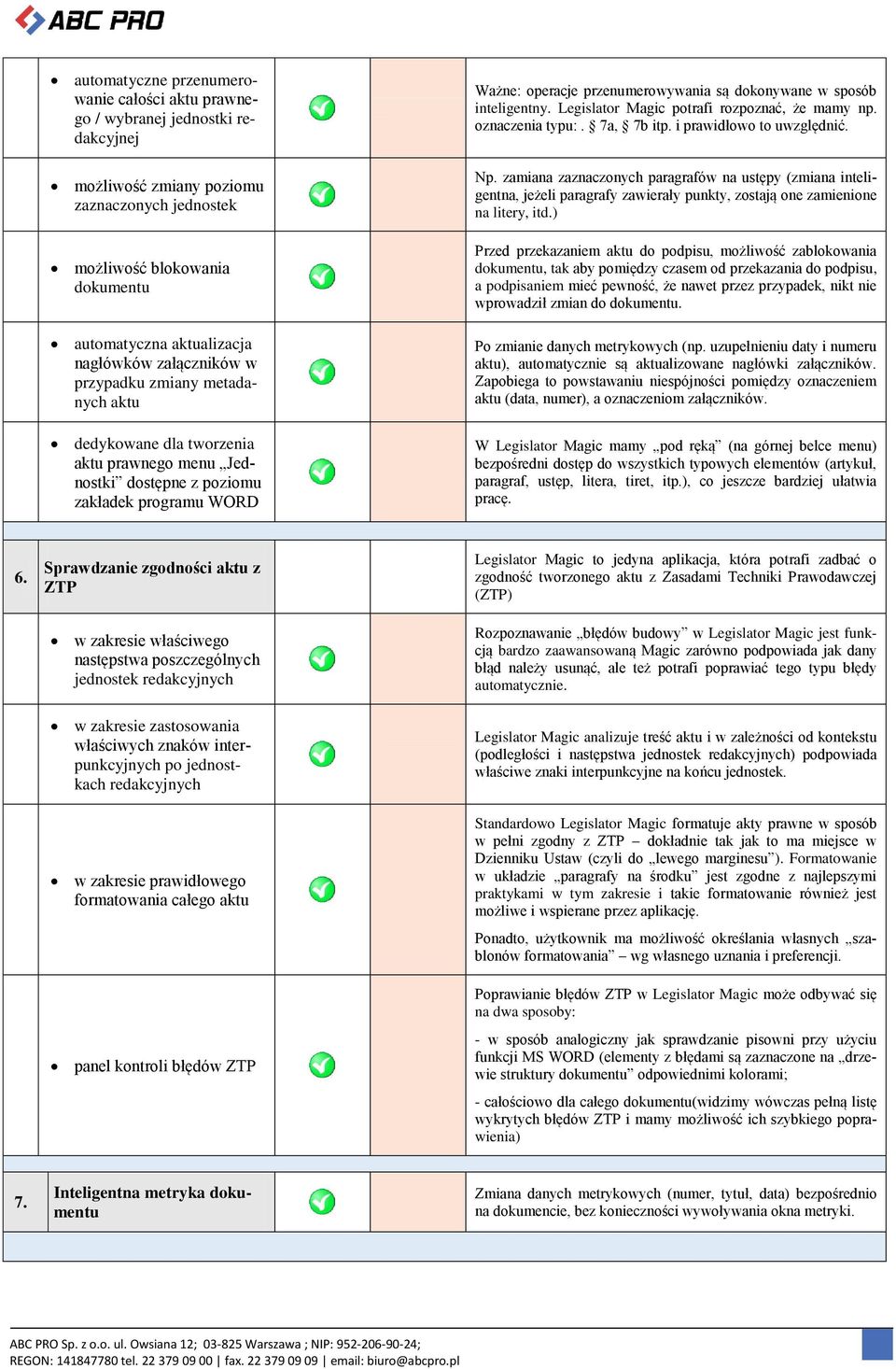 inteligentny. Legislator Magic potrafi rozpoznać, że mamy np. oznaczenia typu:. 7a, 7b itp. i prawidłowo to uwzględnić. Np.