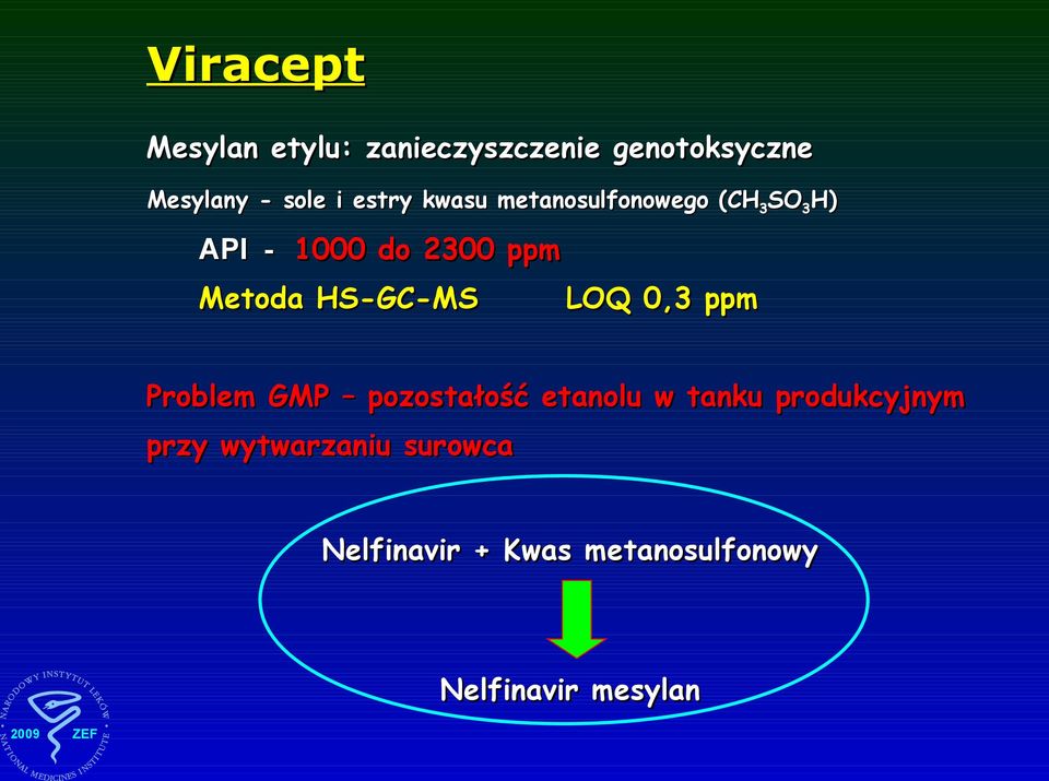 HS-GC-MS LOQ 0,3 ppm Problem GMP pozostałość etanolu w tanku produkcyjnym