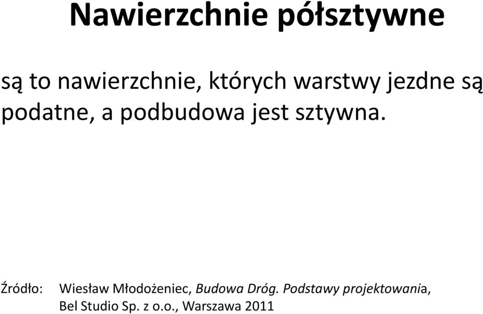 Źródło: Wiesław Młodożeniec, Budowa Dróg.