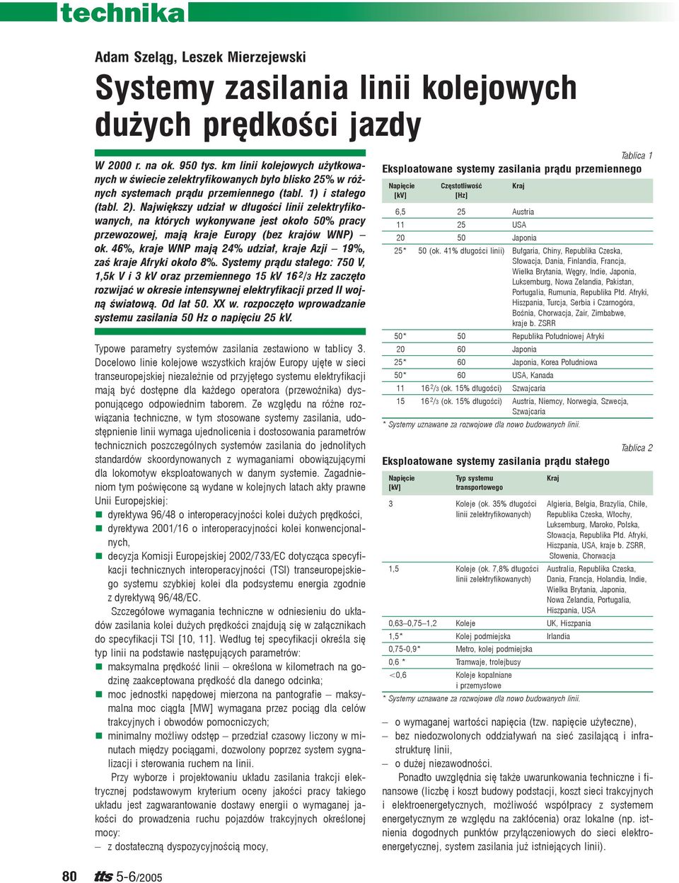 Największy udział w długości linii zelektryfikowanych, na których wykonywane jest około 50% pracy przewozowej, mają kraje Europy (bez krajów WNP) ok.