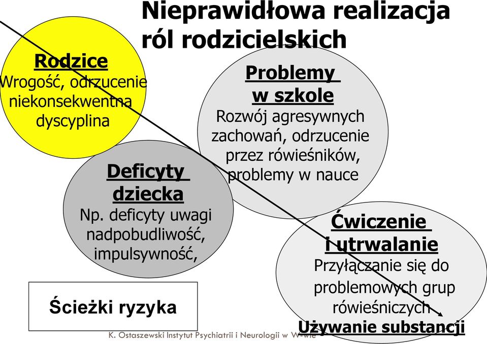 rodzicielskich Problemy w szkole Rozwój agresywnych zachowań, odrzucenie przez rówieśników,