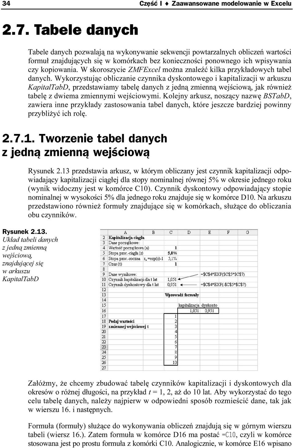 W skoroszycie ZMFExcel można znaleźć kilka przykładowych tabel danych.