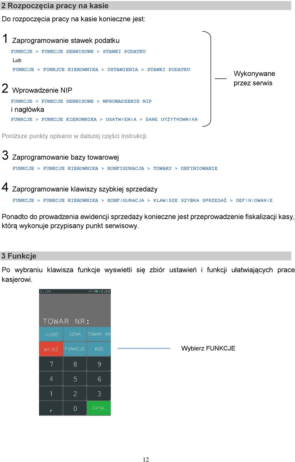 części instrukcji.