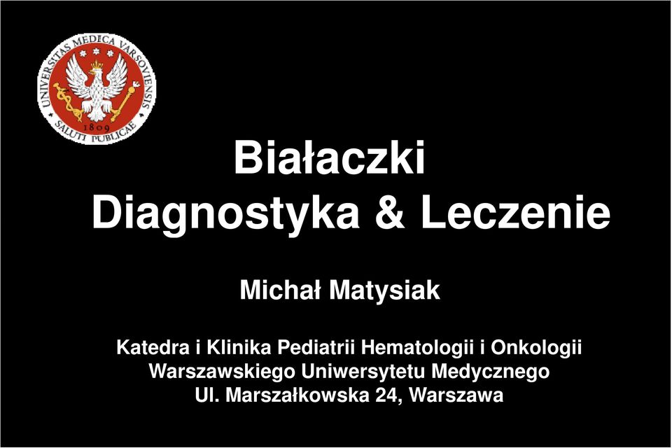 Hematologii i Onkologii Warszawskiego