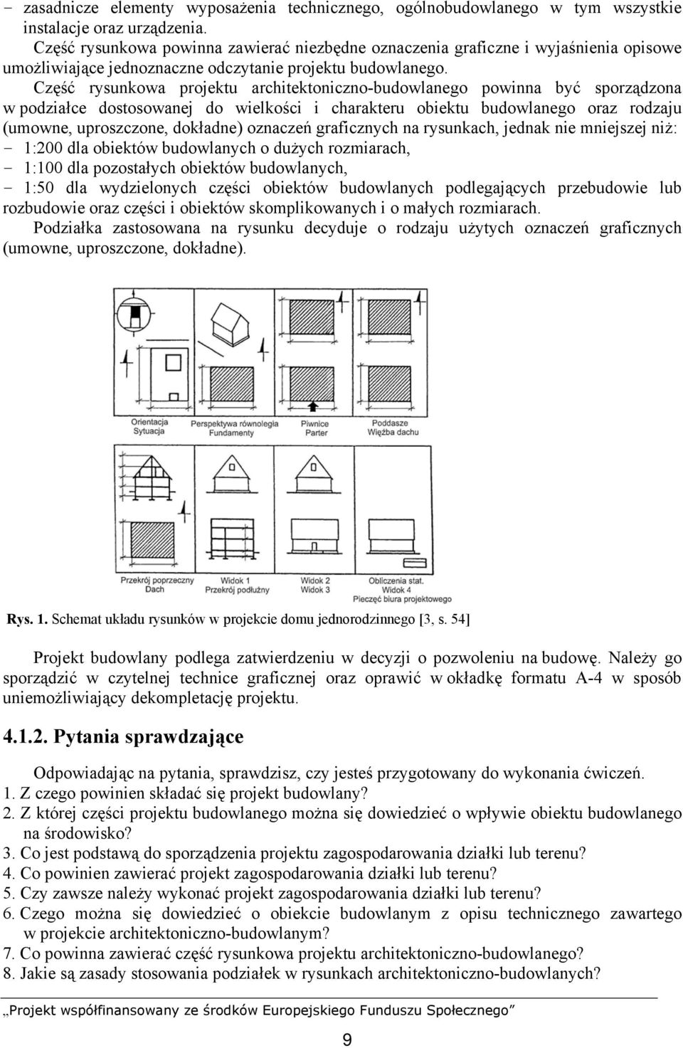 Część rysunkowa projektu architektoniczno-budowlanego powinna być sporządzona w podziałce dostosowanej do wielkości i charakteru obiektu budowlanego oraz rodzaju (umowne, uproszczone, dokładne)