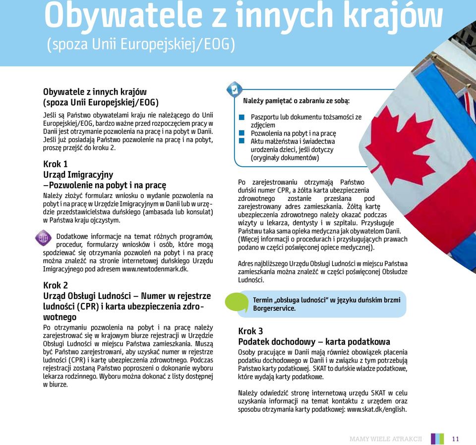 Krok 1 Urząd Imigracyjny Pozwolenie na pobyt i na pracę Należy złożyć formularz wniosku o wydanie pozwolenia na pobyt i na pracę w Urzędzie Imigracyjnym w Danii lub w urzędzie przedstawicielstwa