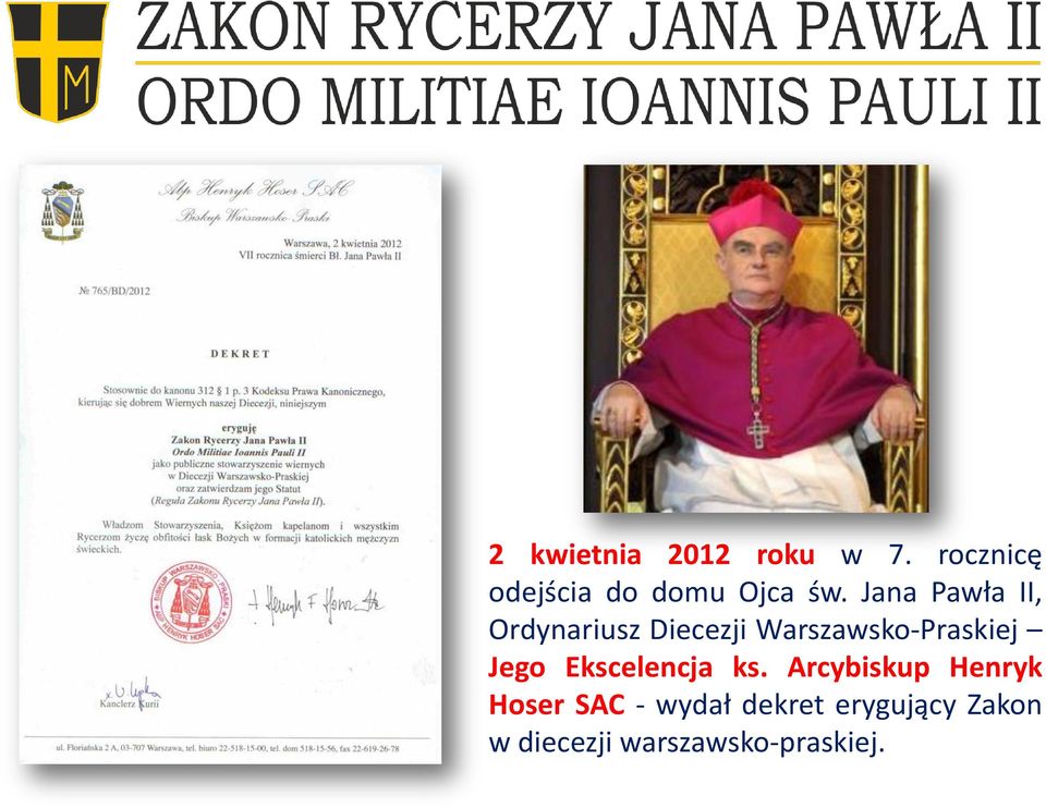 Jana Pawła II, Ordynariusz Diecezji Warszawsko-Praskiej