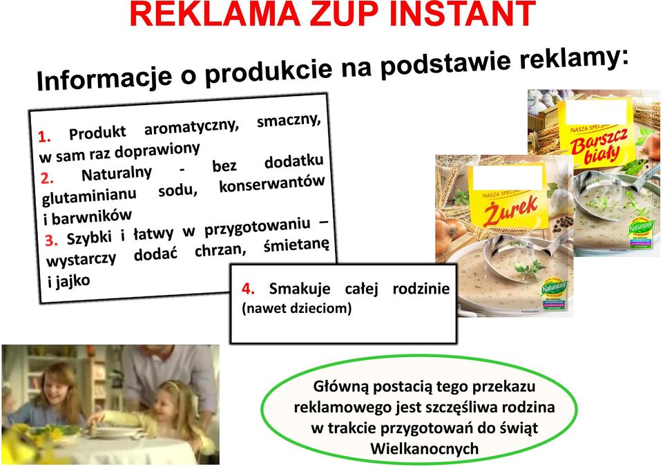 Główną postacią tego przekazu reklamowego