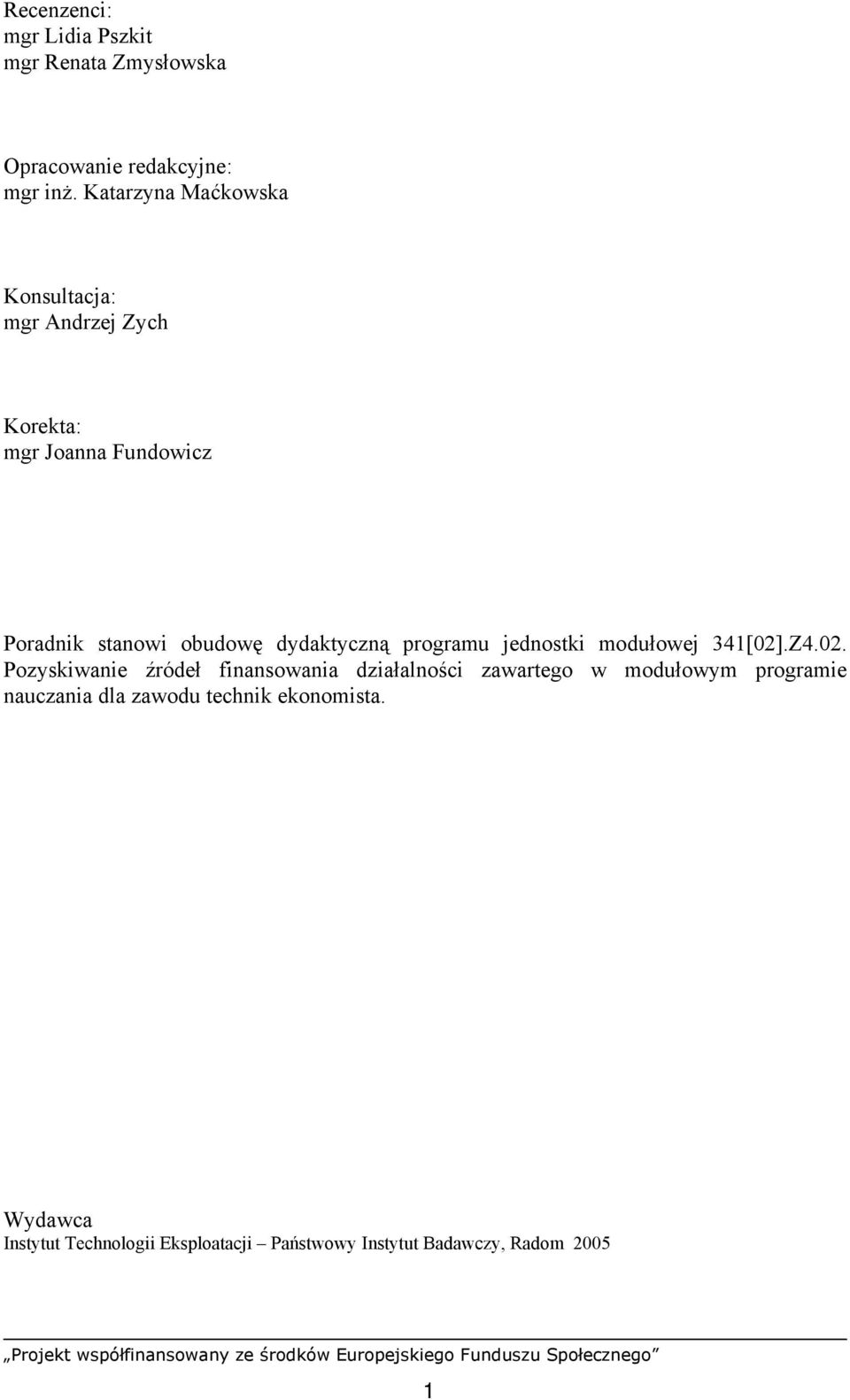 dydaktyczną programu jednostki modułowej 341[02]