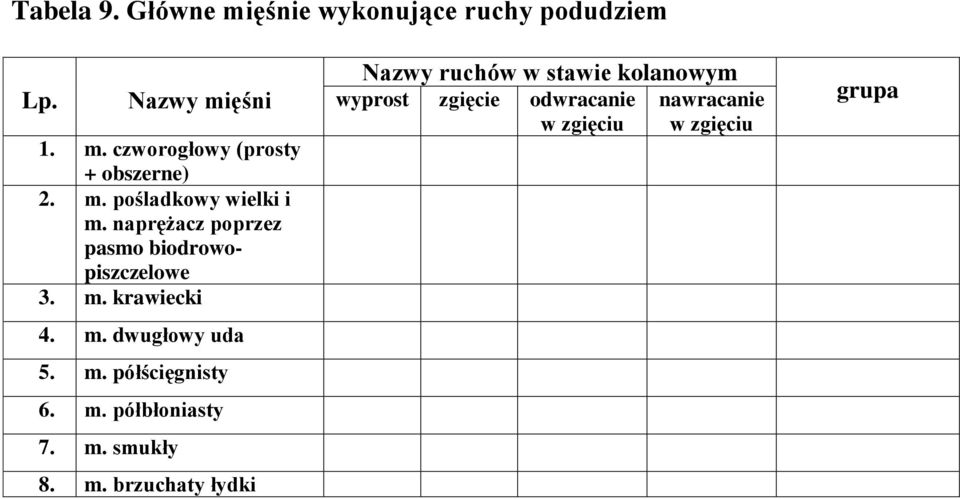 m. półścięgnisty 6. m.