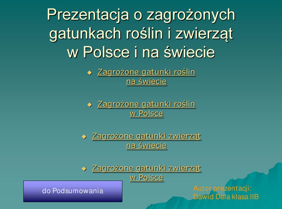 w Polsce Zagrożone gatunki zwierząt na świecie do Podsumowania