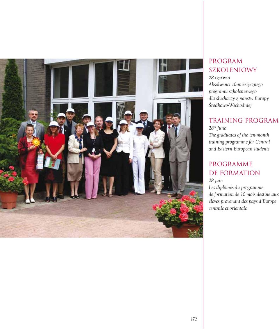 training programme for Central and Eastern European students Programme de formation 28 juin Les