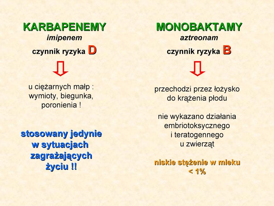 stosowany jedynie w sytuacjach zagrażających życiu!