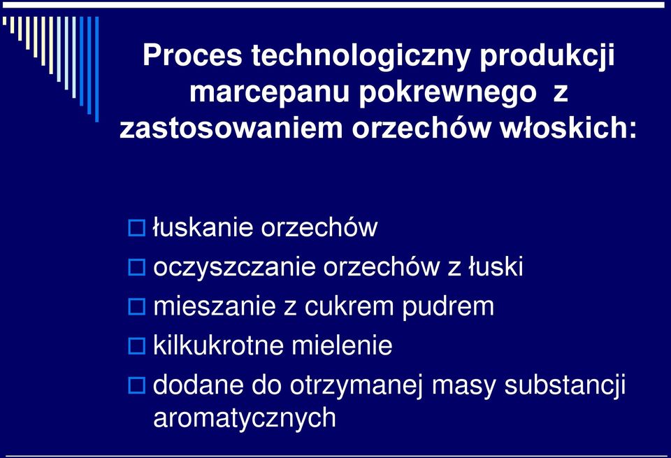 oczyszczanie orzechów z łuski mieszanie z cukrem pudrem