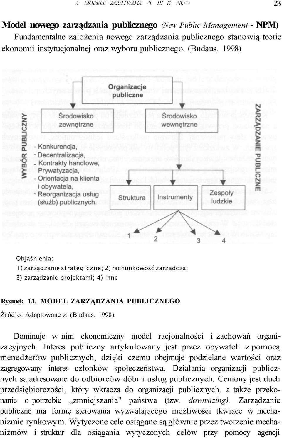 Dominuje w nim ekonomiczny model racjonalności i zachowań organizacyjnych.