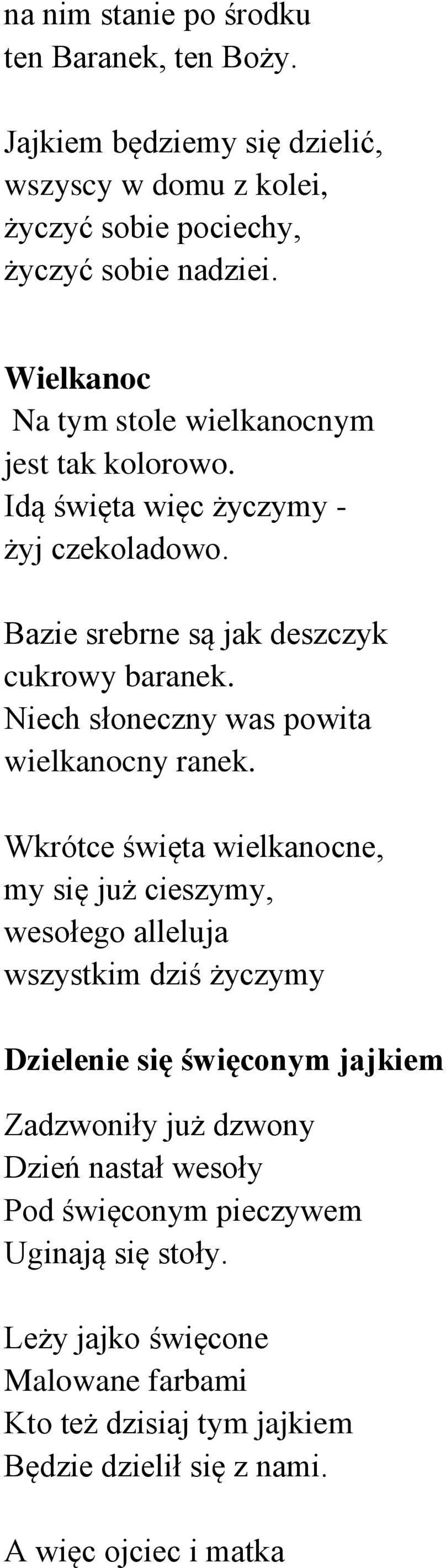 Niech słoneczny was powita wielkanocny ranek.