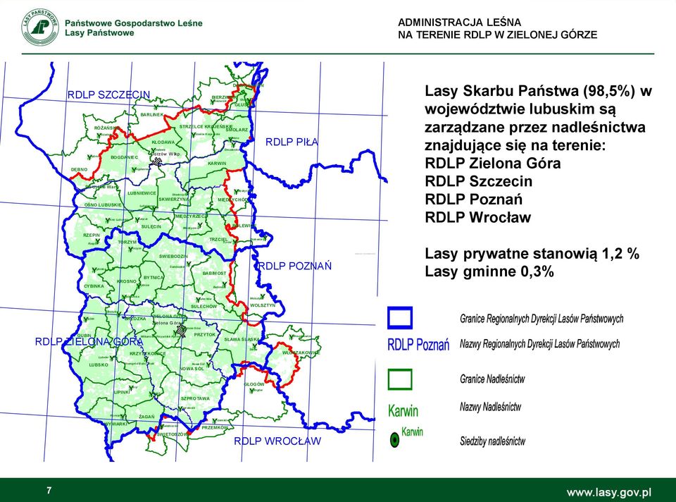 Kłodawa Dębno RDLP PIŁA Dre zde nko G o rzó w W lkp.