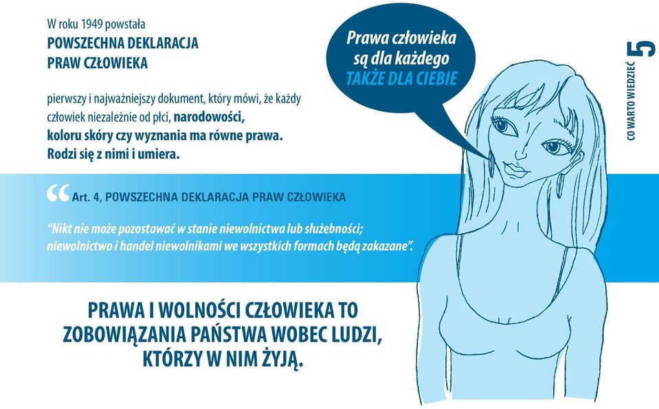 Prawa człowieka są dla każdego TAKŻE DLA CIEBIE 5 CO WARTO WIEDZIEĆ Art.