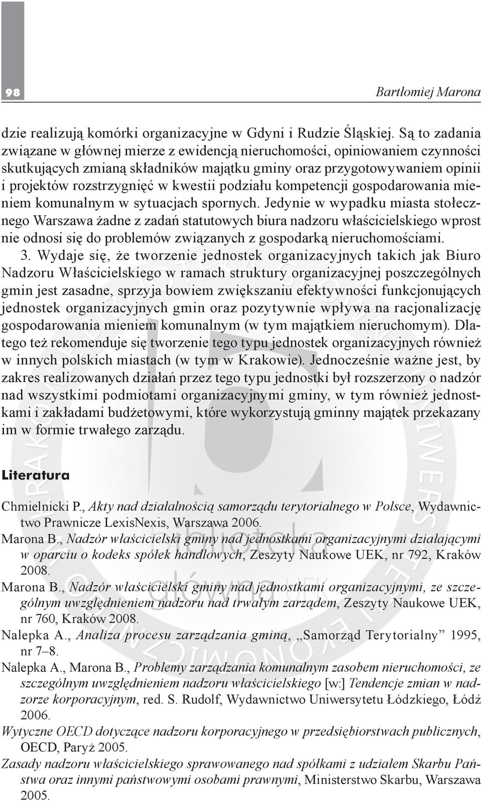 podziału kompetencji gospodarowania mieniem komunalnym w sytuacjach spornych.