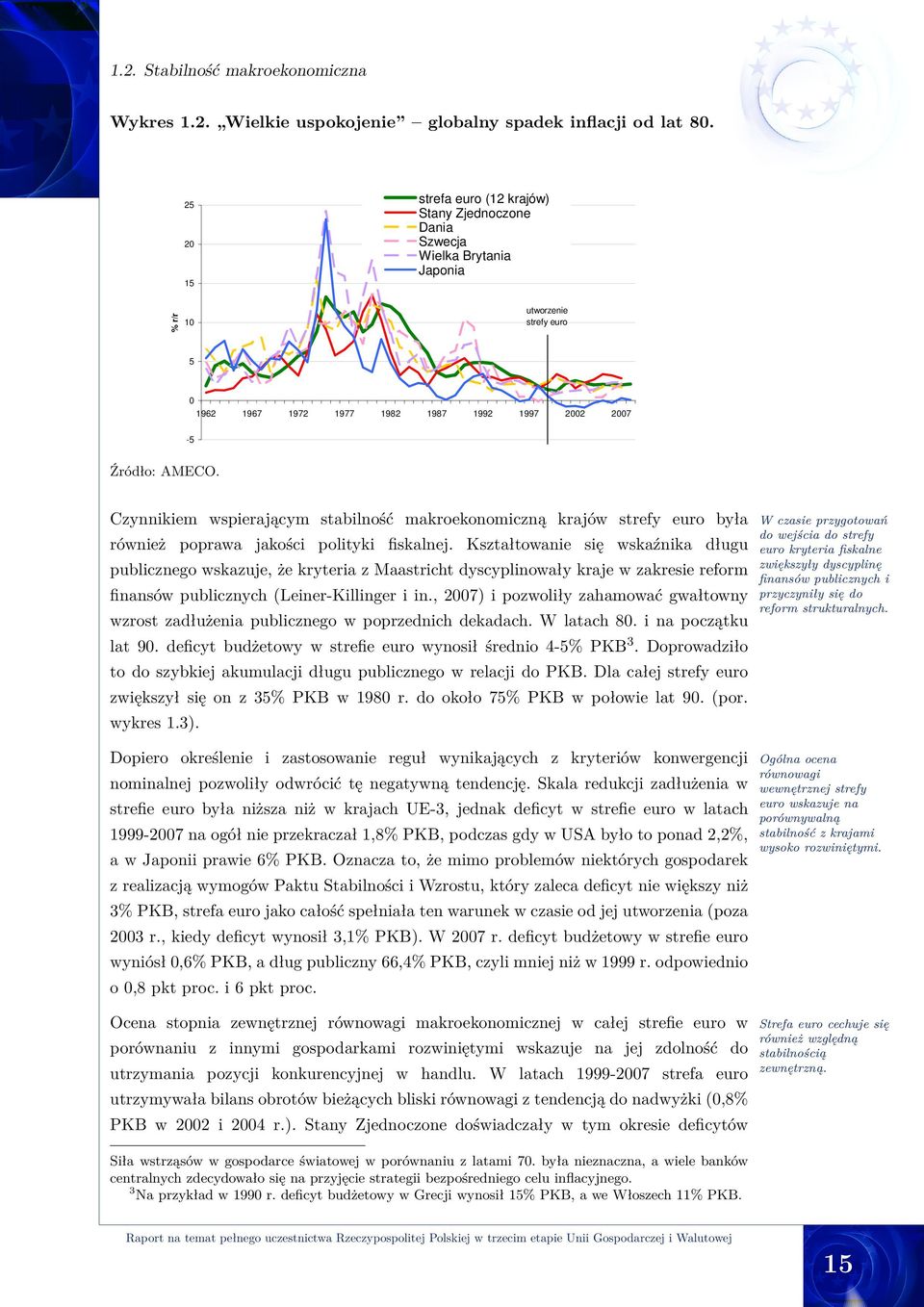 Czynnikiem wspierającym stabilność makroekonomiczną krajów strefy euro była W czasie przygotowań również poprawa jakości polityki fiskalnej.