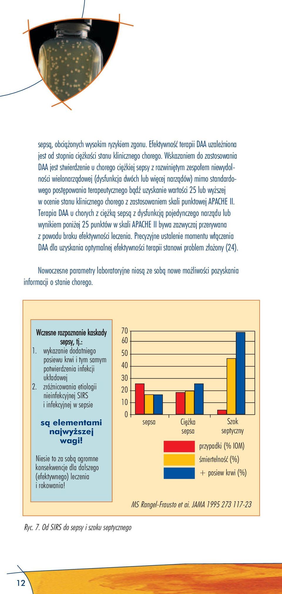 terapeutycznego bądź uzyskanie wartości 25 lub wyższej w ocenie stanu klinicznego chorego z zastosowaniem skali punktowej APACHE II.