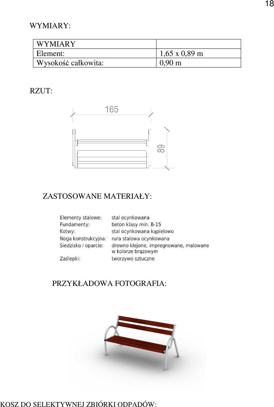 ZASTOSOWANE MATERIAŁY: PRZYKŁADOWA