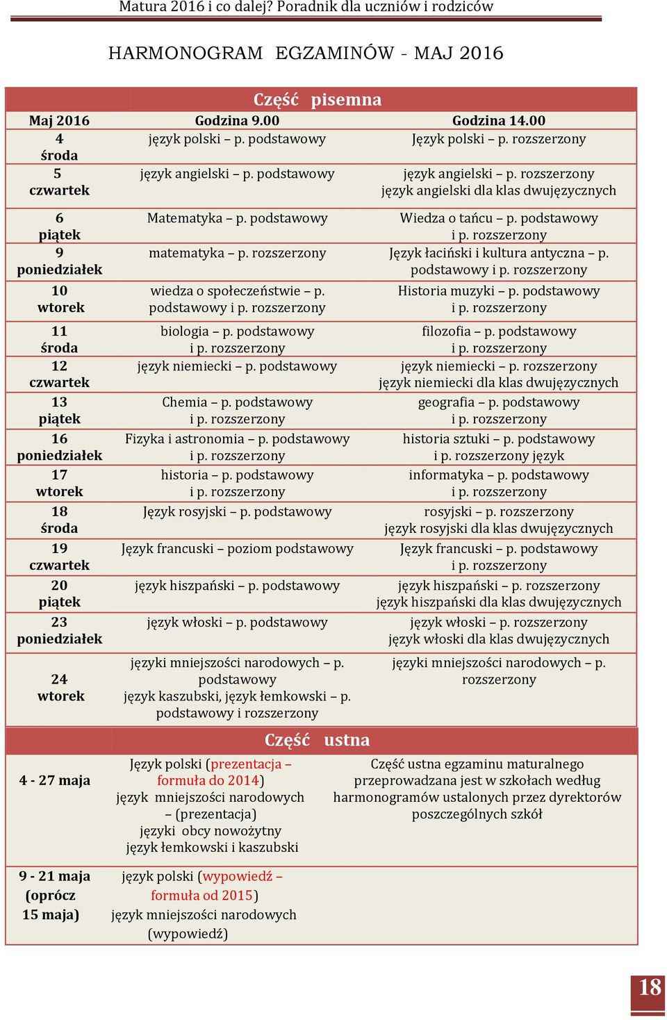 rozszerzony język angielski dla klas dwujęzycznych 6 piątek 9 poniedziałek 10 wtorek 11 środa 12 czwartek 13 piątek 16 poniedziałek 17 wtorek 18 środa 19 czwartek 20 piątek 23 poniedziałek 24 wtorek