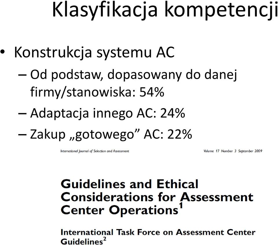 danej firmy/stanowiska: 54% Adaptacja