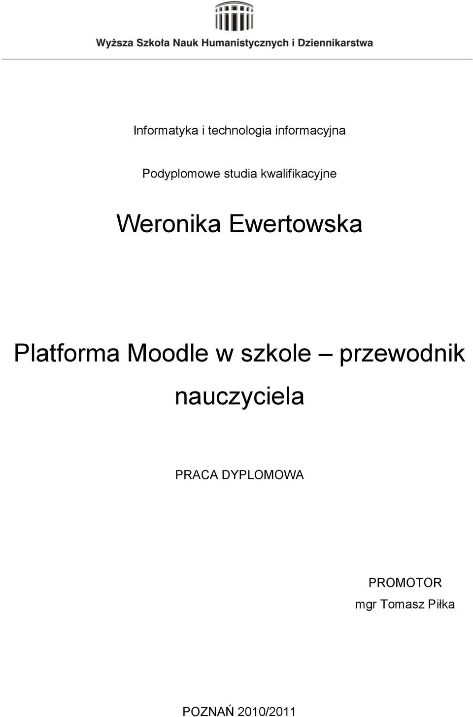 Ewertowska Platforma Moodle w szkole przewodnik