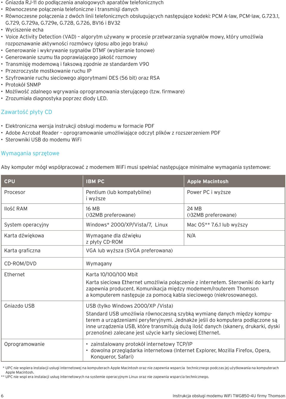 726, BV16 i BV32 Wyciszenie echa Voice Activity Detection (VAD) algorytm używany w procesie przetwarzania sygnałów mowy, który umożliwia rozpoznawanie aktywności rozmówcy (głosu albo jego braku)