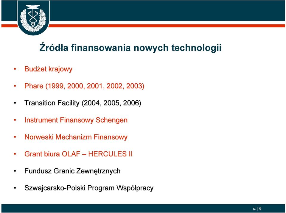 Finansowy Schengen Norweski Mechanizm Finansowy Grant biura OLAF HERCULES II