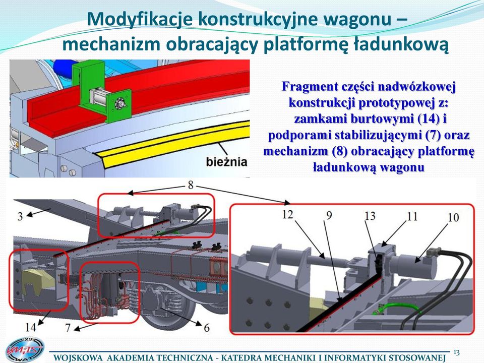 prototypowej z: zamkami burtowymi (14) i podporami