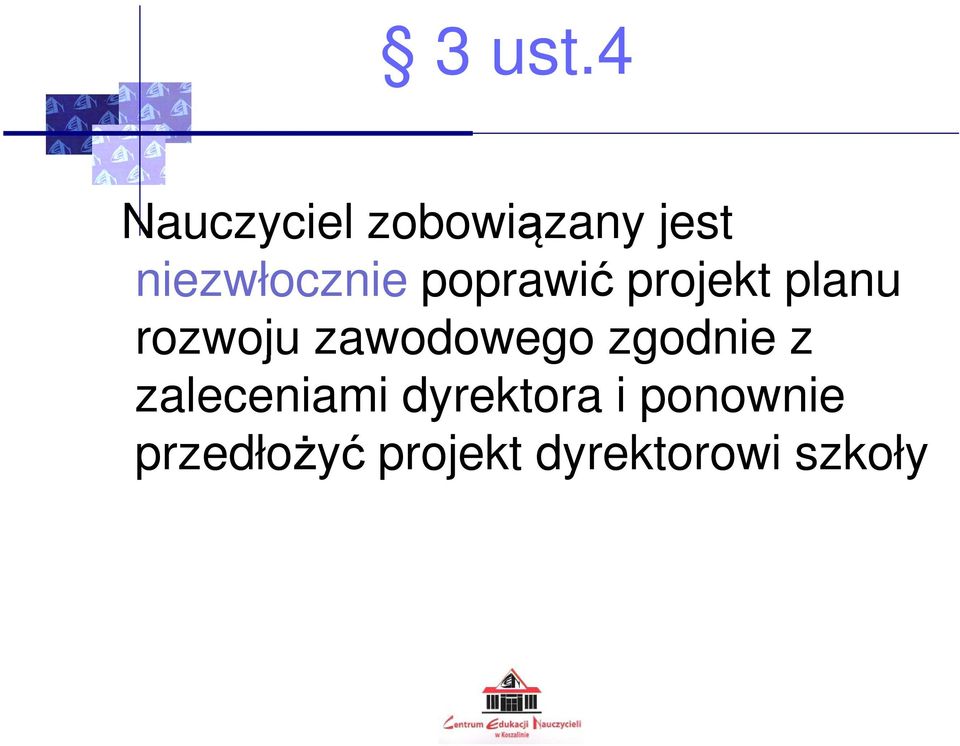 poprawić projekt planu rozwoju zawodowego