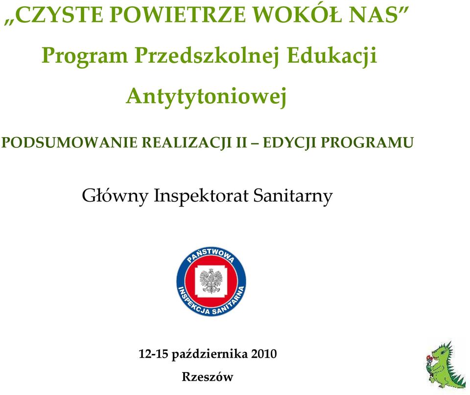 PODSUMOWANIE REALIZACJI II EDYCJI PROGRAMU