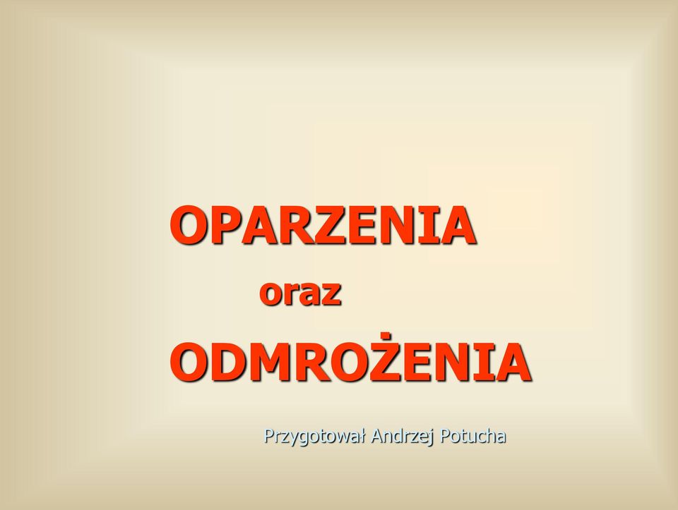 ODMROŻENIA