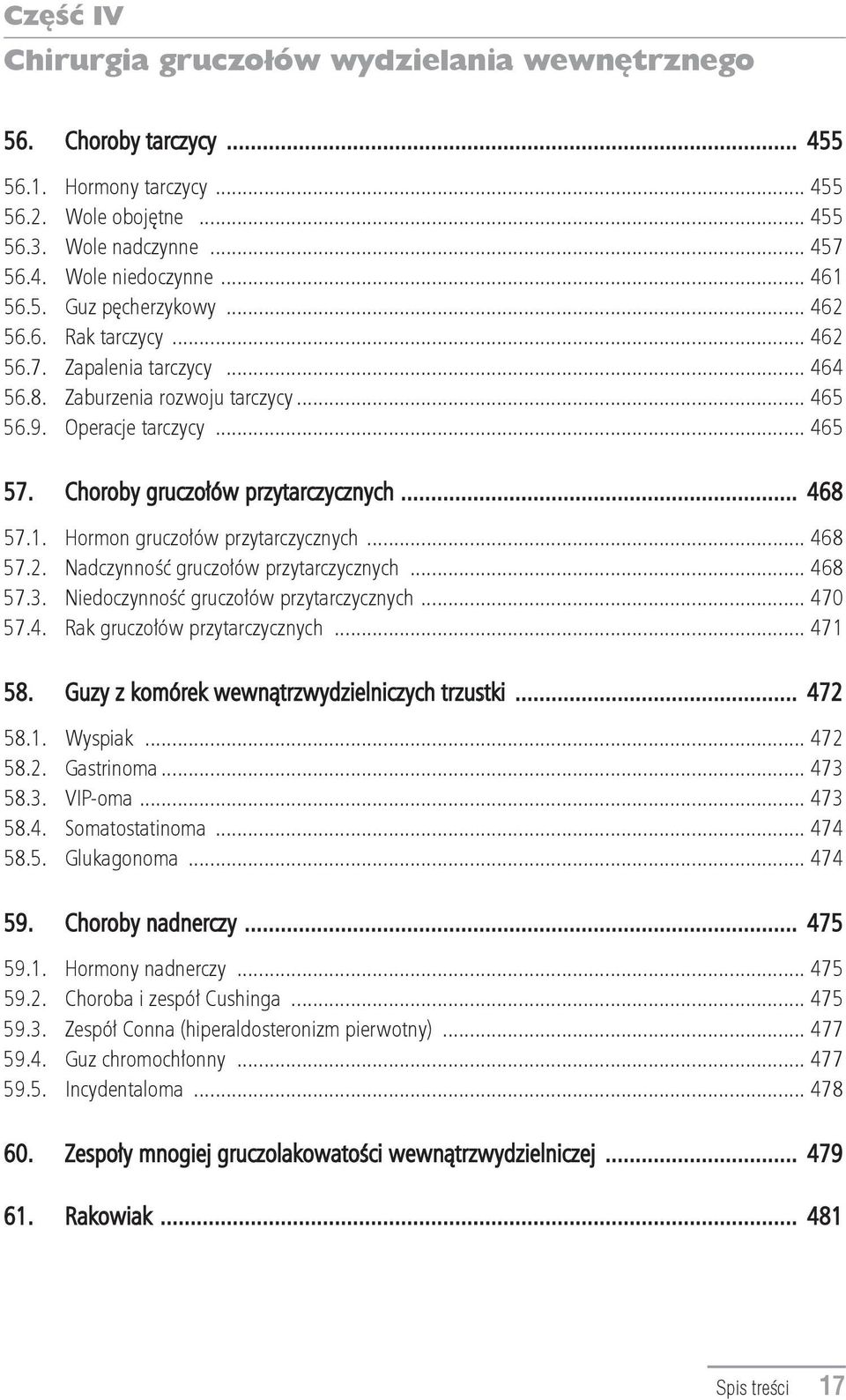 .. 468 57.1. Hormon gruczołów przytarczycznych... 468 57.2. Nadczynność gruczołów przytarczycznych... 468 57.3. Niedoczynność gruczołów przytarczycznych... 470 57.4. Rak gruczołów przytarczycznych.