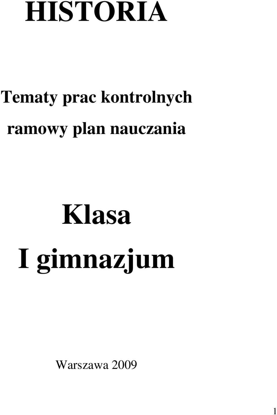 plan nauczania Klasa