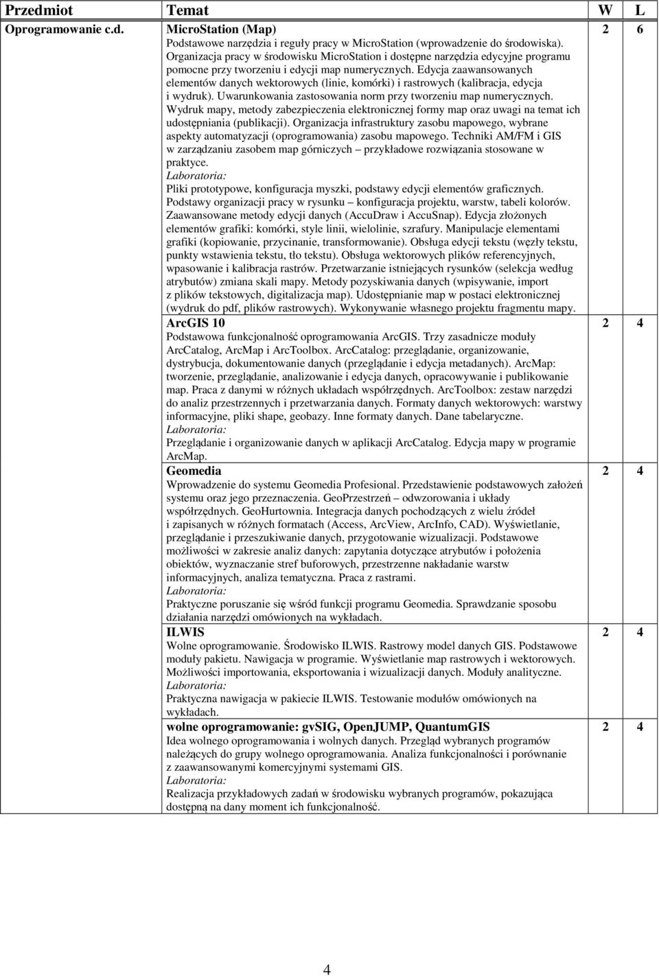 Edycja zaawansowanych elementów danych wektorowych (linie, komórki) i rastrowych (kalibracja, edycja i wydruk). Uwarunkowania zastosowania norm przy tworzeniu map numerycznych.