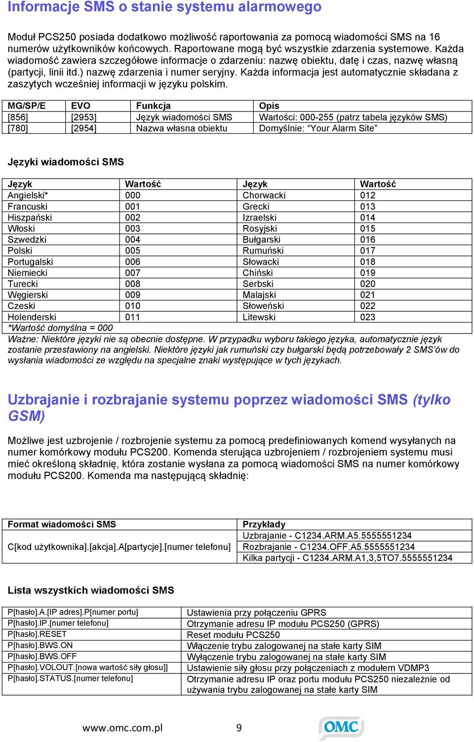 ) nazwę zdarzenia i numer seryjny. Każda informacja jest automatycznie składana z zaszytych wcześniej informacji w języku polskim.