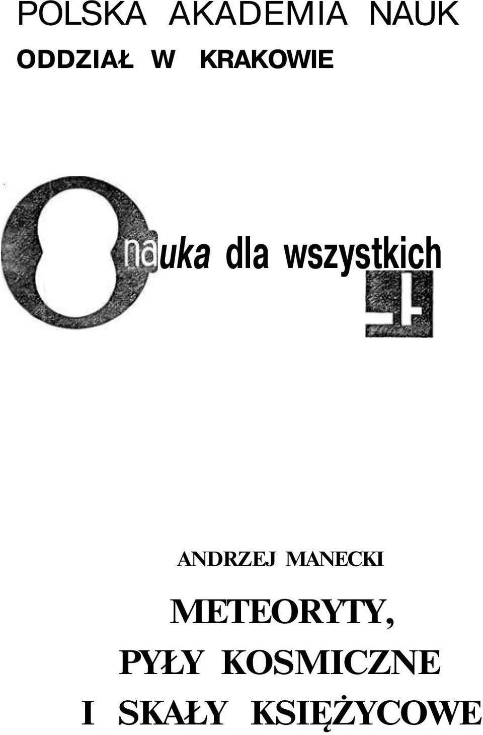 ANDRZEJ MANECKI METEORYTY,