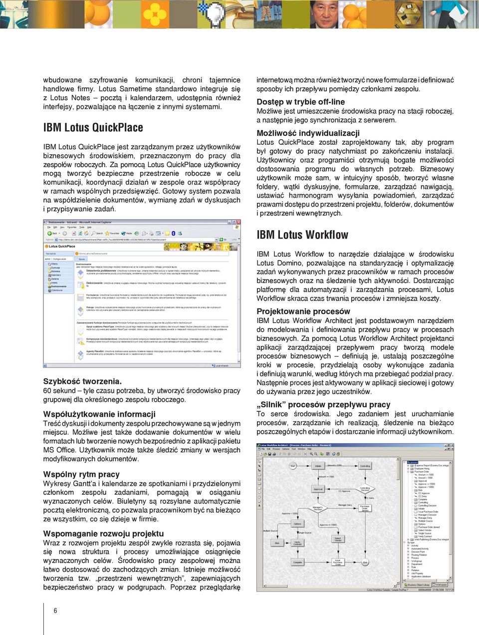 IBM Lotus QuickPlace IBM Lotus QuickPlace jest zarządzanym przez użytkowników biznesowych środowiskiem, przeznaczonym do pracy dla zespołów roboczych.