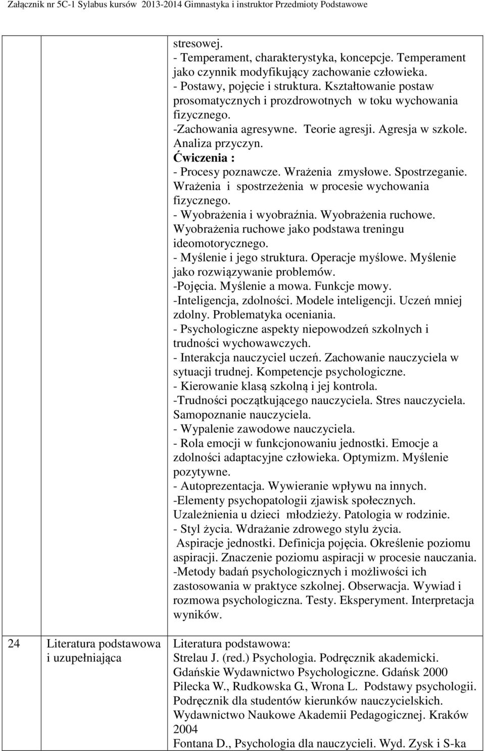 Wrażenia zmysłowe. Spostrzeganie. Wrażenia i spostrzeżenia w procesie wychowania fizycznego. - Wyobrażenia i wyobraźnia. Wyobrażenia ruchowe.