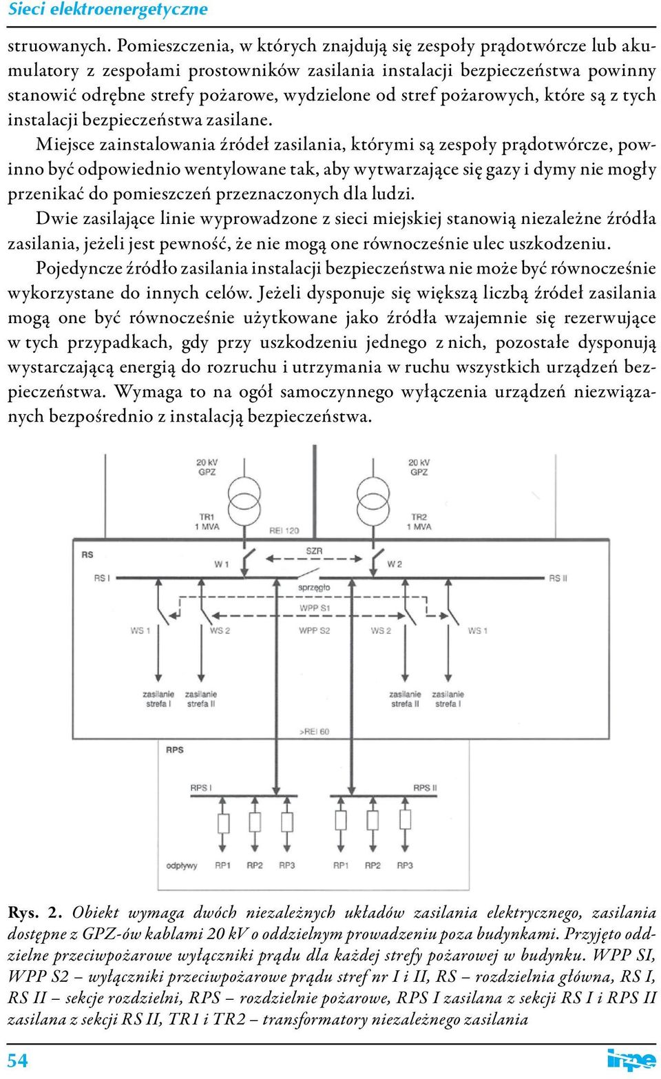 pożarowych, które są z tych instalacji bezpieczeństwa zasilane.