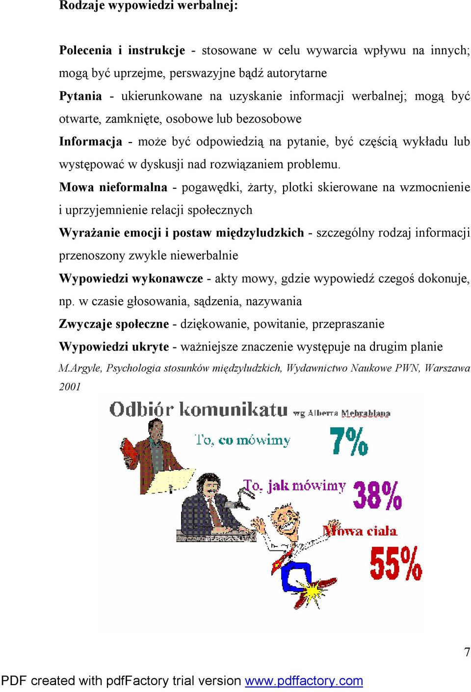 Mowa nieformalna - pogawędki, żarty, plotki skierowane na wzmocnienie i uprzyjemnienie relacji społecznych Wyrażanie emocji i postaw międzyludzkich - szczególny rodzaj informacji przenoszony zwykle