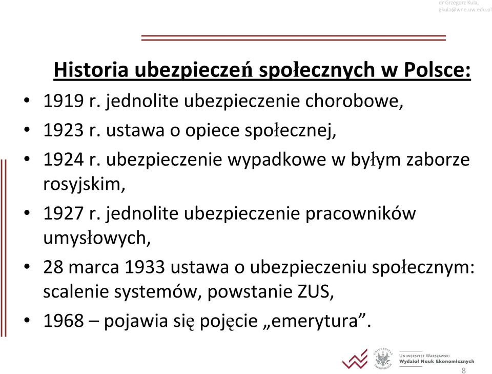 ubezpieczenie wypadkowe w byłym zaborze rosyjskim, 1927 r.