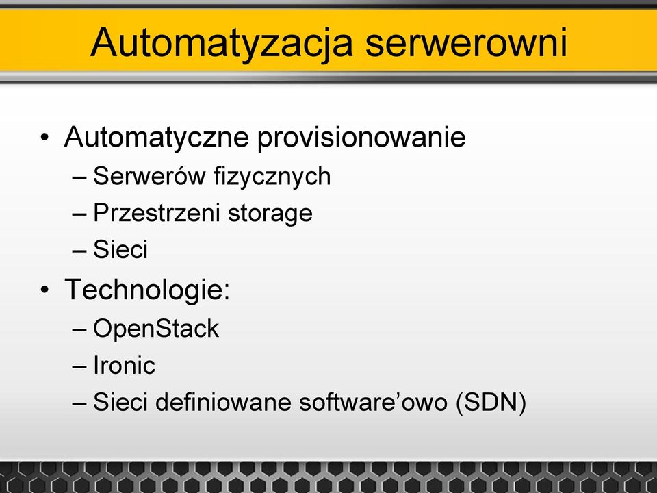 Przestrzeni storage Sieci Technologie:
