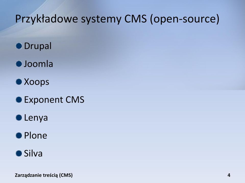 Drupal Joomla Xoops