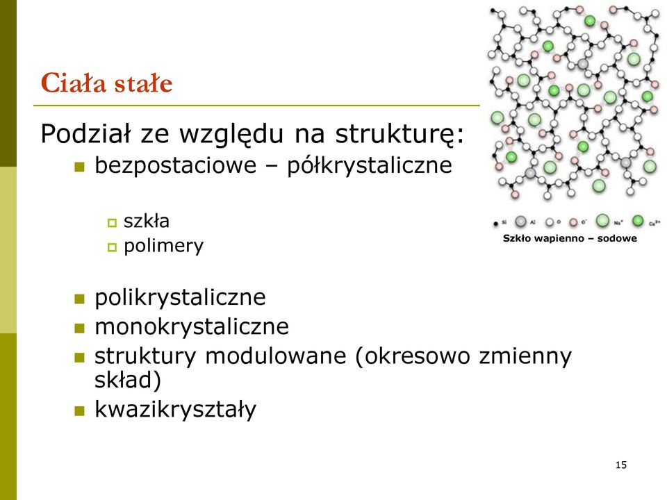 wapienno sodowe polikrystaliczne monokrystaliczne