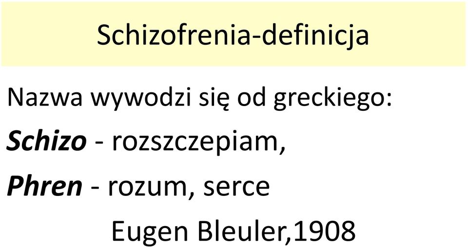 Schizo - rozszczepiam, Phren