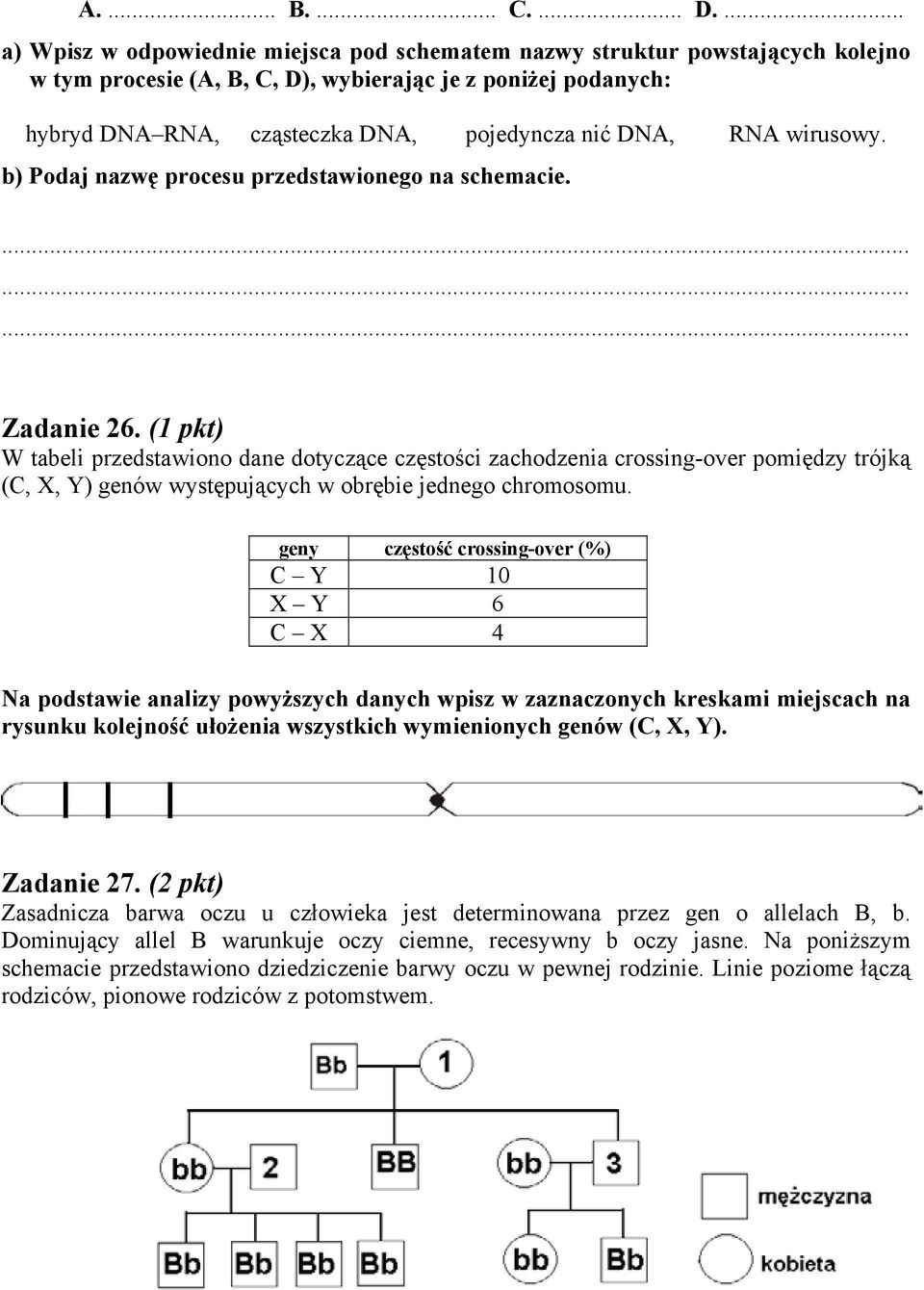 RNA wirusowy. b) Podaj nazwę procesu przedstawionego na schemacie. Zadanie 6.